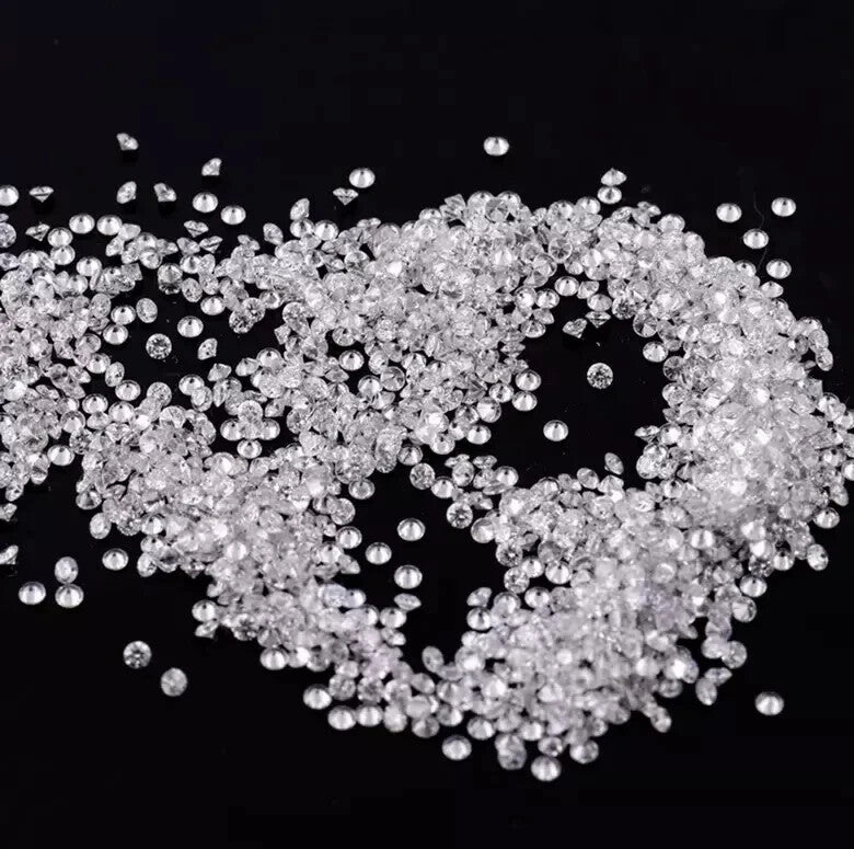 Natural White Color Sapphire 3 mm Round 55 Piece Certified Loose Gemstone Lot