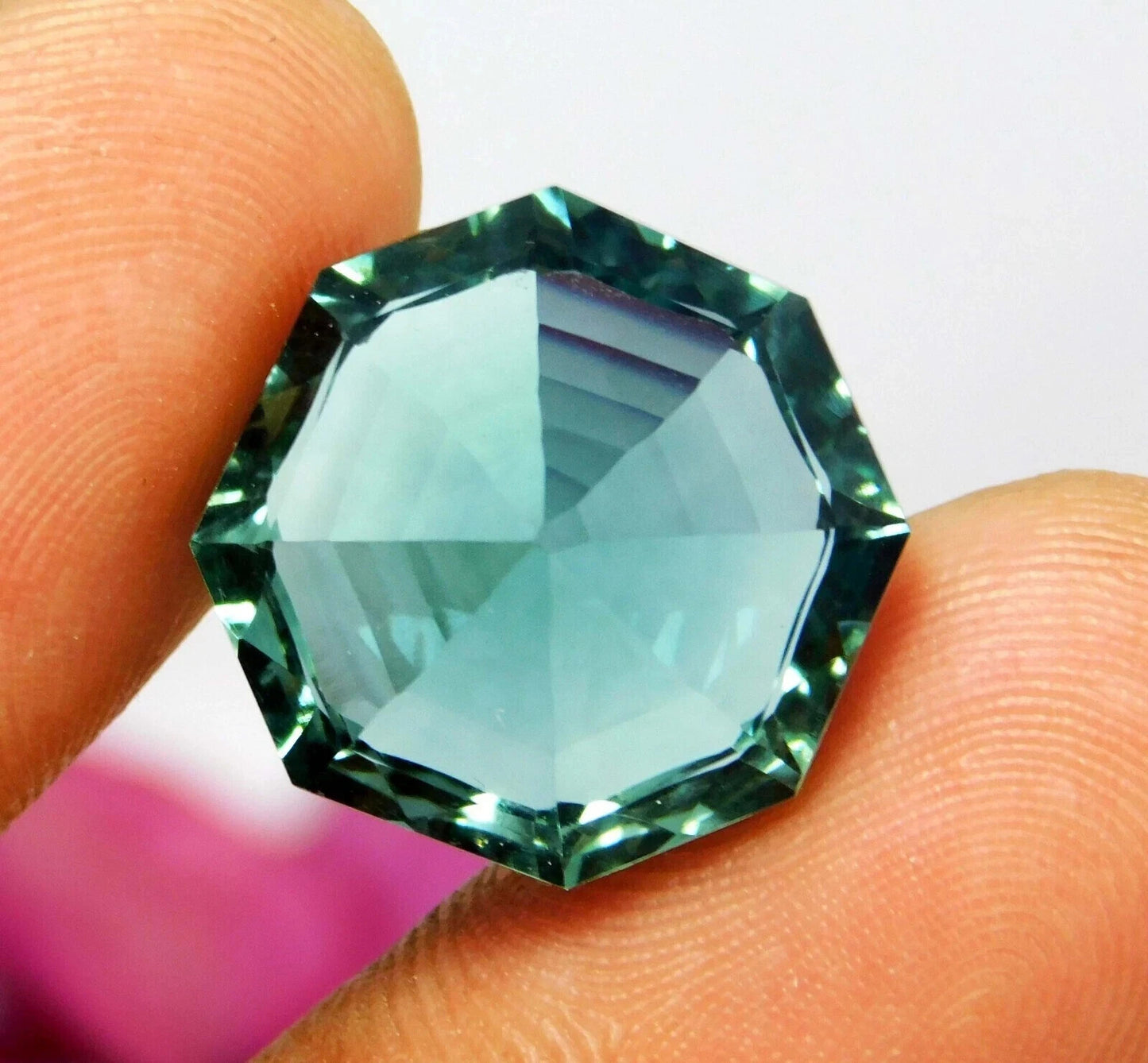 Natural Grandidierite Bluish Green Asscher Cut 19.40 Ct Rare Gemstone Certified