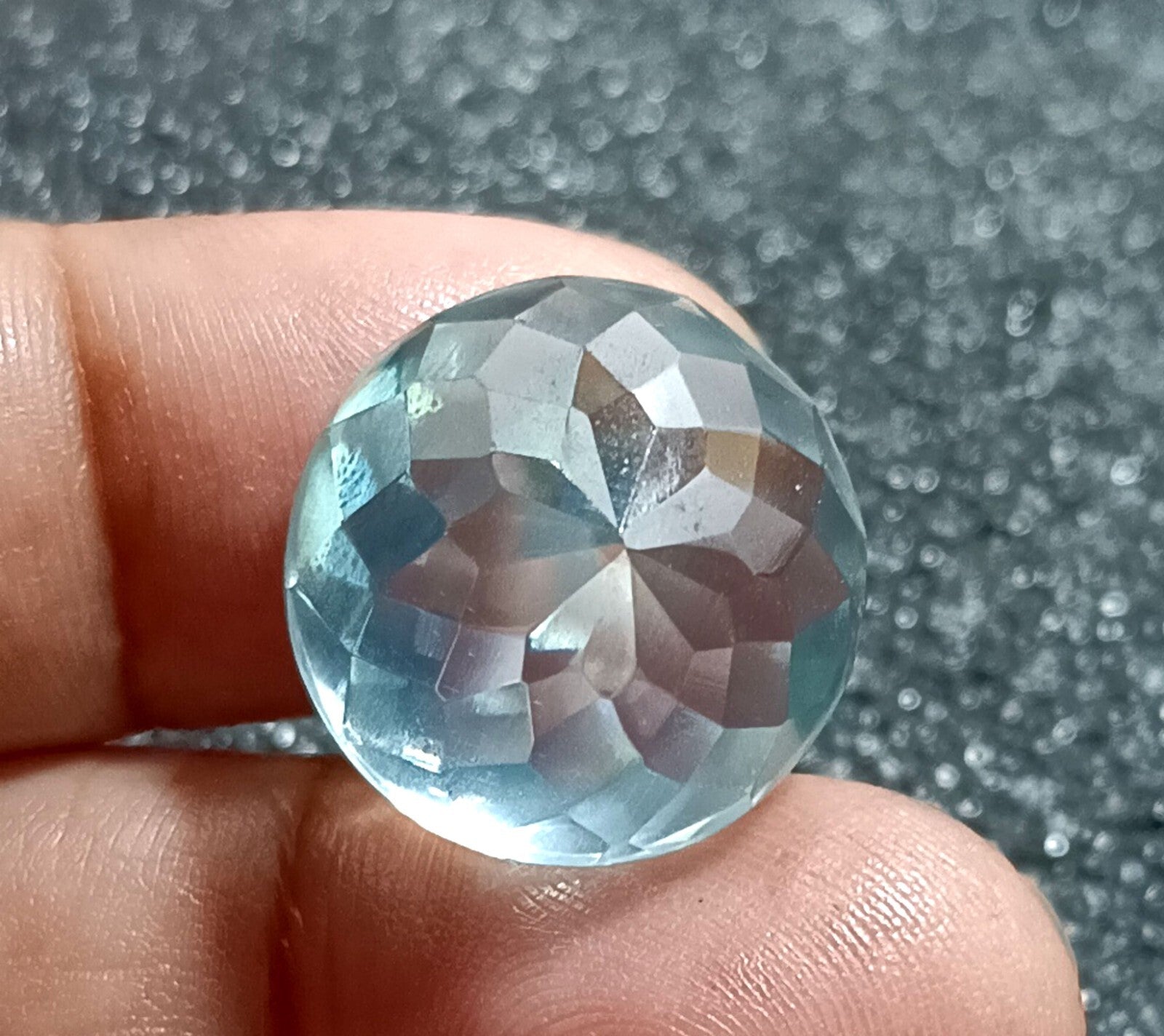 Certified Natural Water Blue Zircon 60.55 Ct Cambodian Round Cut Loose Gemstone