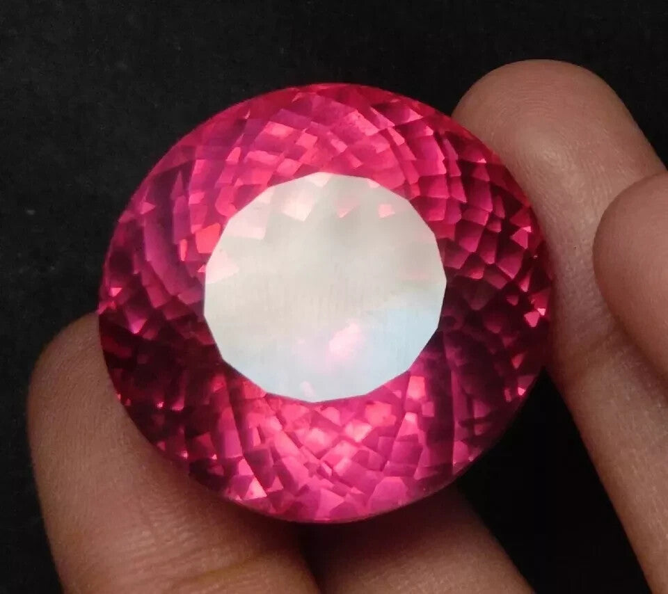 145 Ct Natural Ceylon Padparadscha Sapphire Loose Round Cut Certified Gemstone