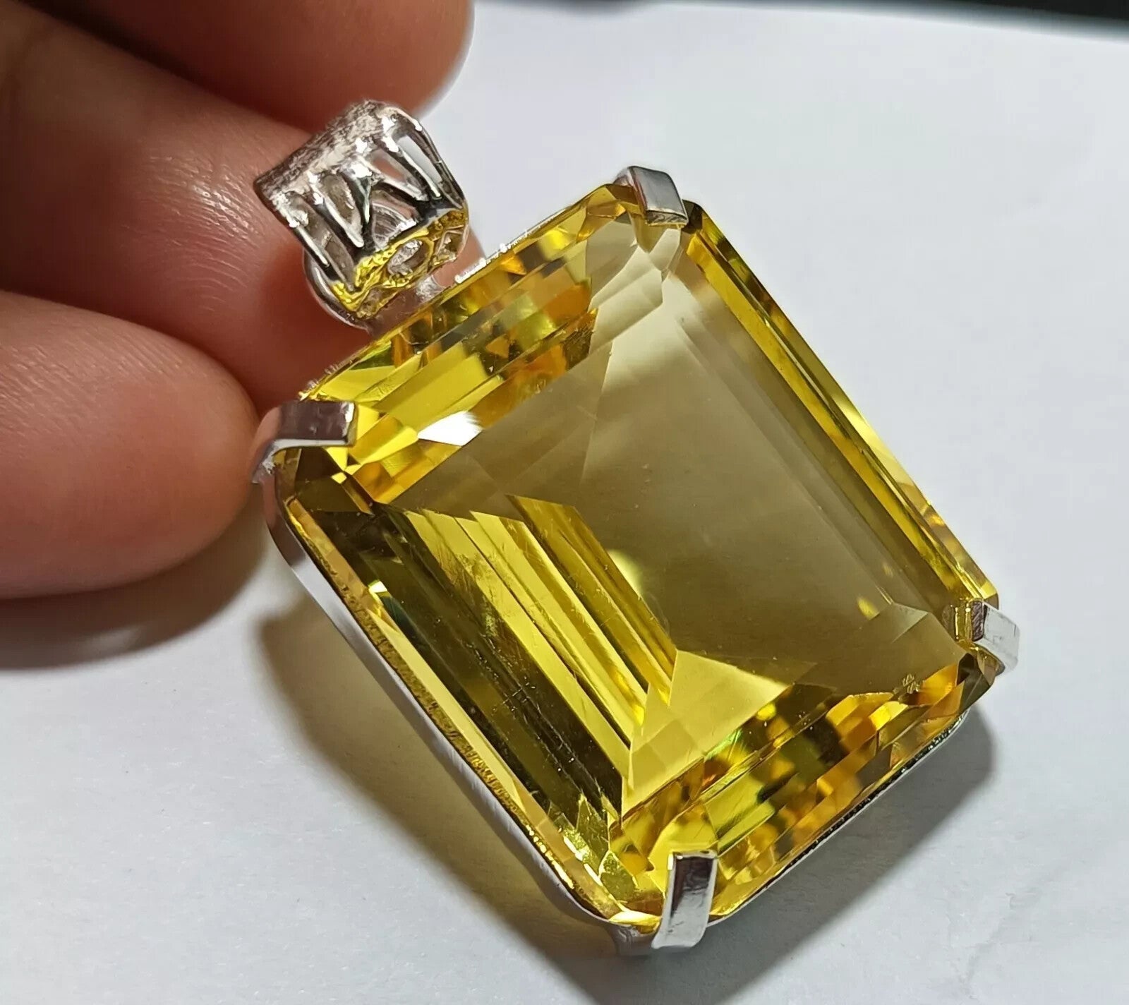 EGL Certified Natural 96.80 Ct Brazilian Emerald Topaz Pendant Loose Gemstone