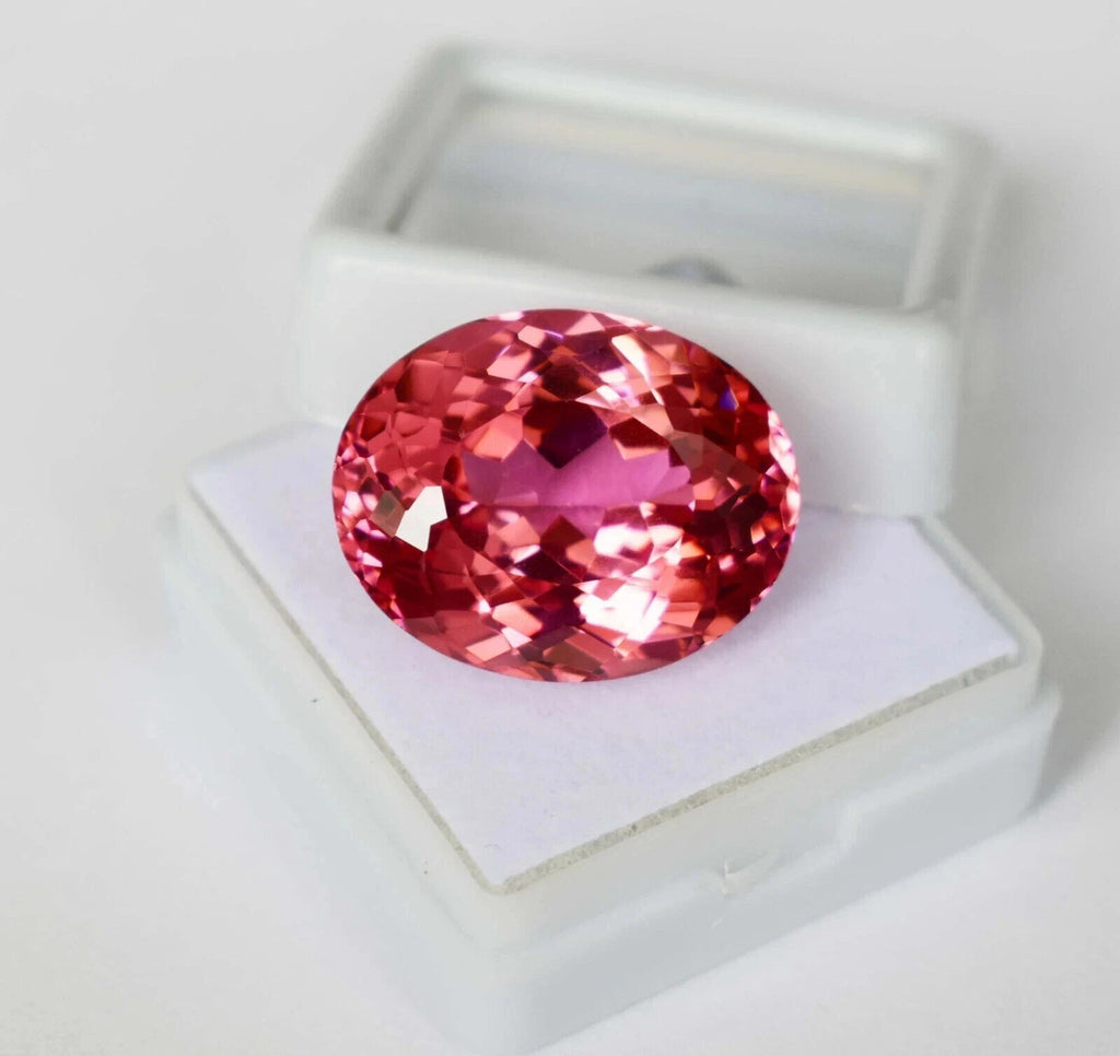30.85 Ct Natural Padparadscha Sapphire CERTIFIED Oval Cut Ceylon Loose Gemstone