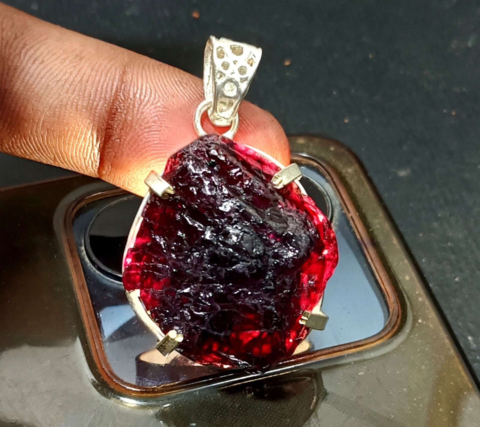 EGL Certified 113.05 Ct Natural PAINITE 925 Solid Silver Pendant LOOSE Gemstone