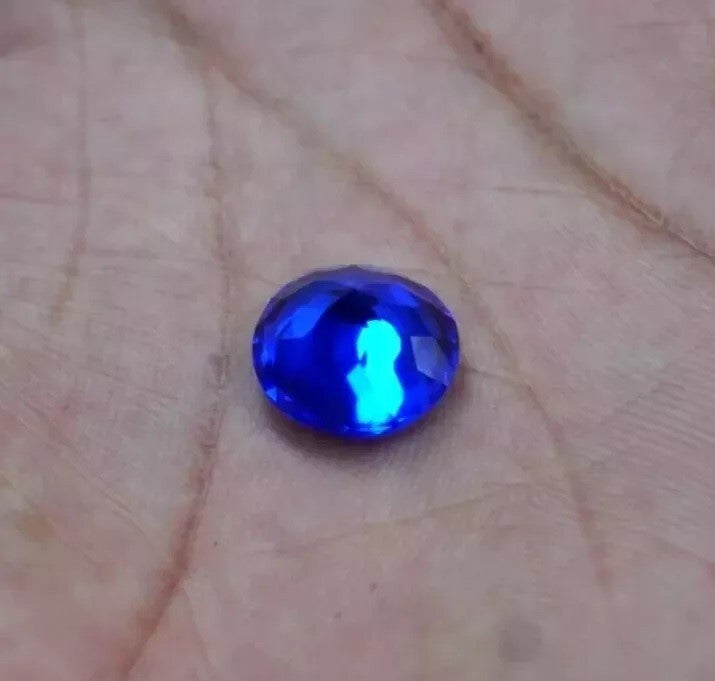 10.5 Ct Natural Ceylon Blue Sapphire Round Cut CERTIFIED Loose GEMSTONE