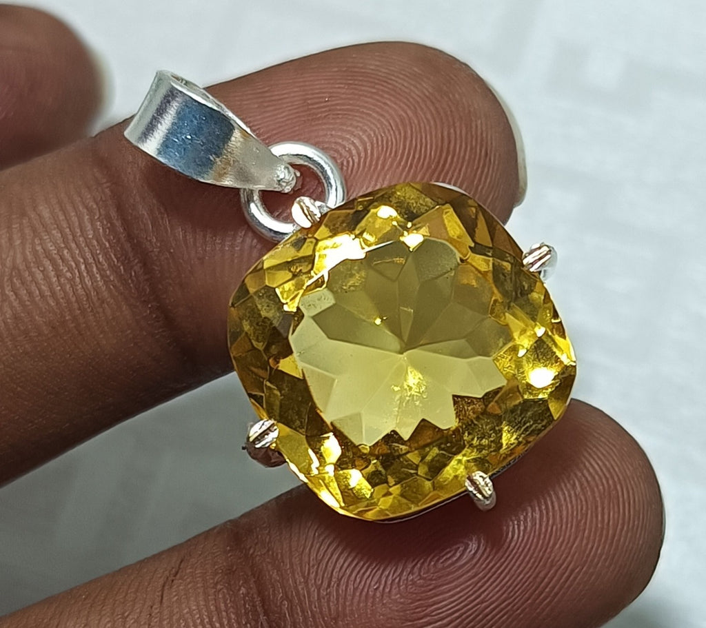 GIE Certified Natural Cushion 37.50Ct Brazilian Cushion Topaz Pendant Loose Gems