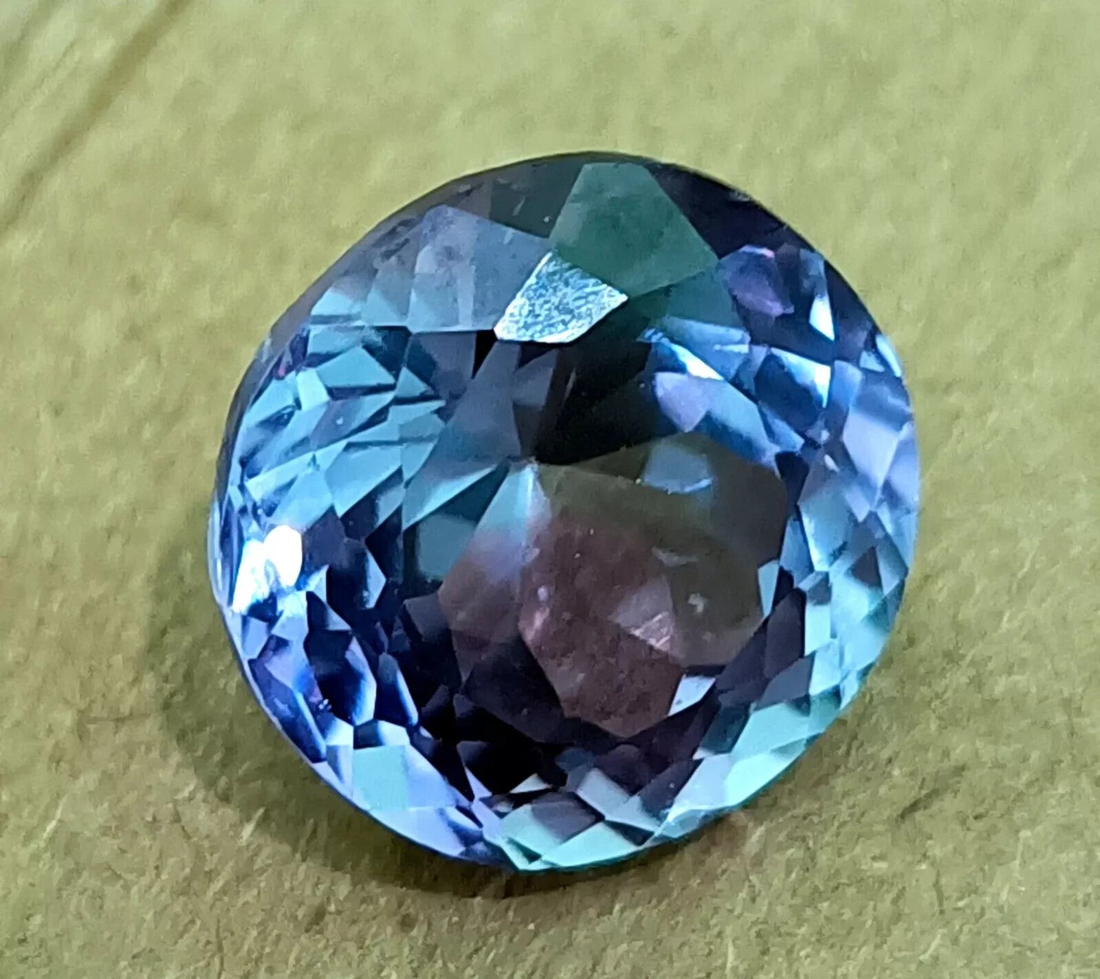 A++ NATURAL Ceylon Bi-Color Change Sapphire Round Cut Loose GEMSTONE 6.00 Ct