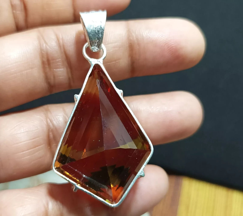 98.05 Ct Natural 7 Color Zultanite Pendant 925 Silver Loose Certified Gemstone