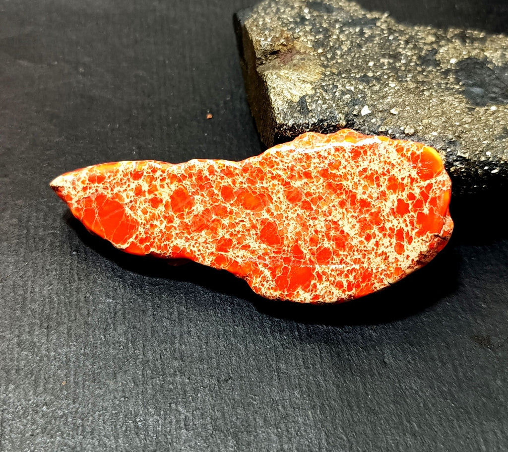 92.0 Ct Natural Arizona Superior Orange Turquoise Slab Rough Certified Gemstone