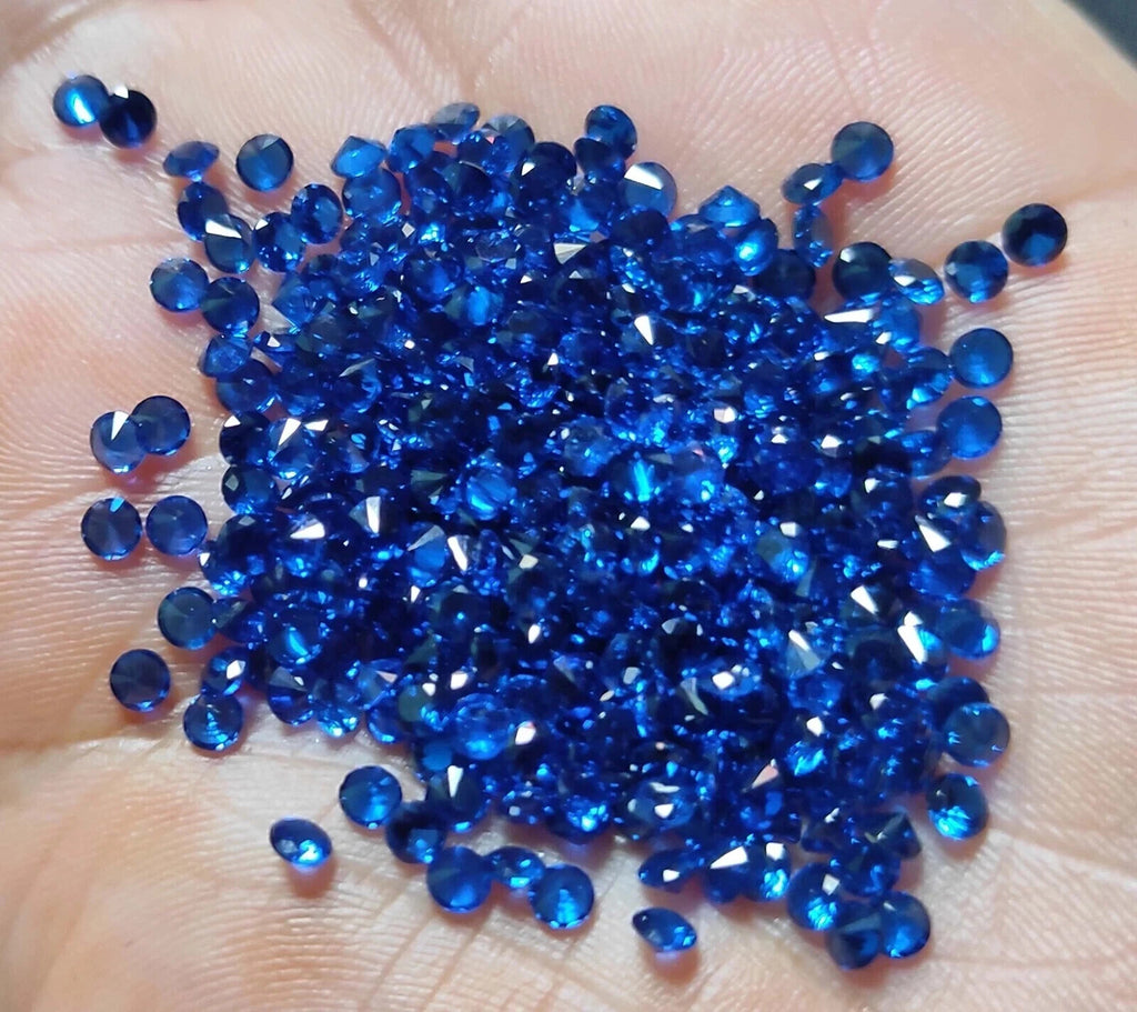 3 MM 20 Pcs Lot Natural Blue Color Sapphire Round Cut Certified Loose Gemstone