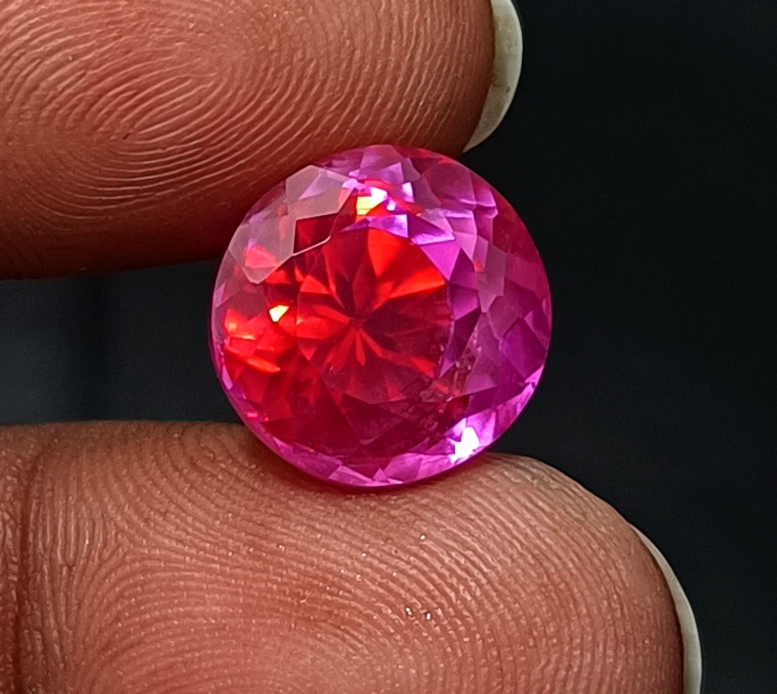 13.30 Ct A++ NATURAL Ceylon PITAMBARI Sapphire Bi-Color Certified Round GEMSTONE