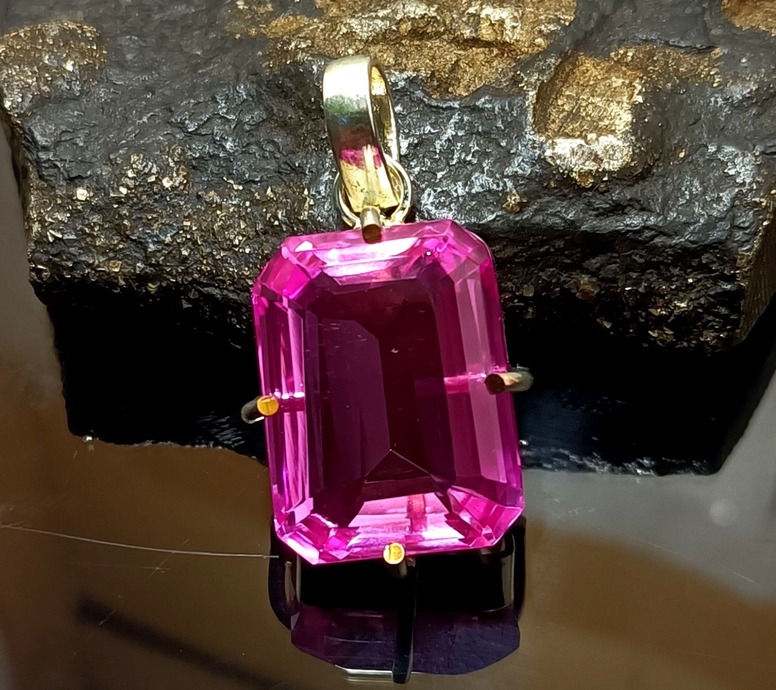 Certified 61.15 CT Natural Padparadscha Sapphire Gems 925 Solid Silver Pendant