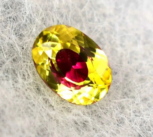 10.26 CT Natural Pitambari Sapphire Bi-Color Oval Loose GIE Certified Gemstone