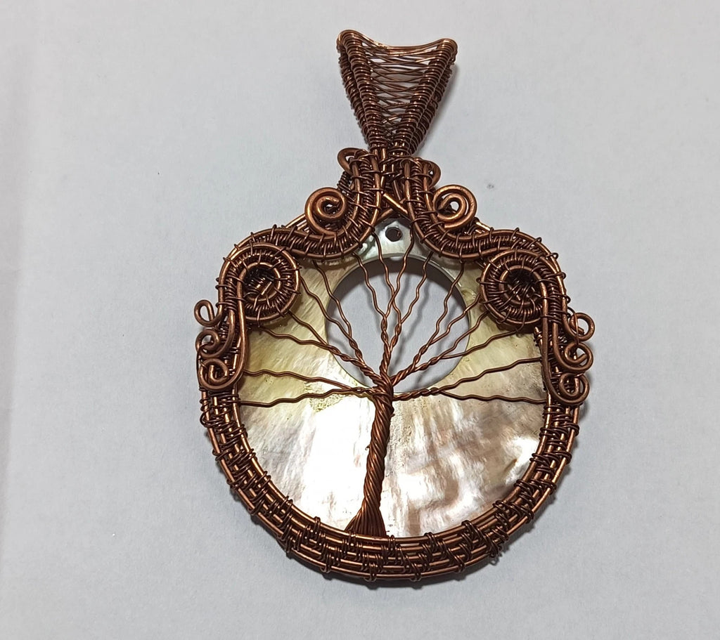 Gift For Her Copper Labradorite Jewelry Wire Wrapped Tree Life Pendant 127.60 Ct