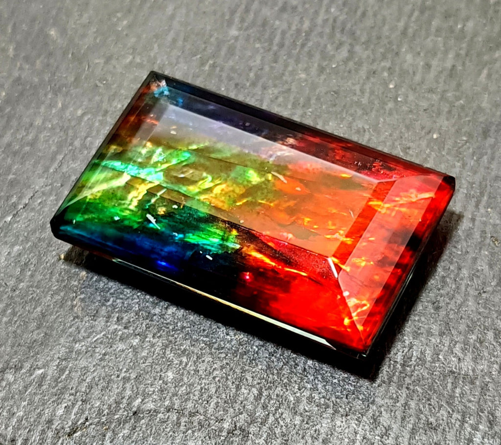 89 Ct Natural Ammolite Opal-Like Organic Doublet CERTIFIED Loose GEMSTONE