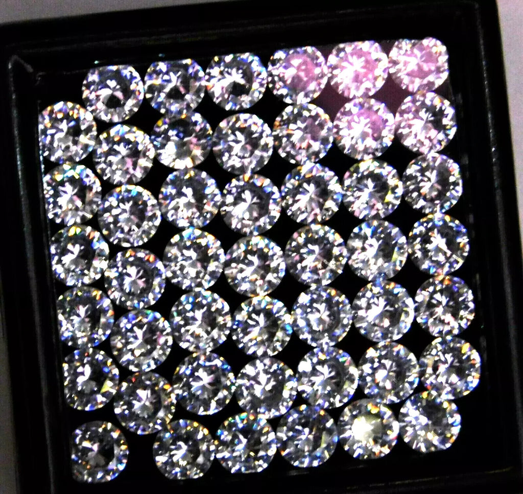 10 x 10 mm Natural Certified White Sapphire Lot Round 10 Pcs Certified Gemstone