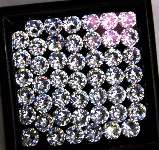 10 x 10 mm Natural Certified White Sapphire Lot Round 10 Pcs Certified Gemstone