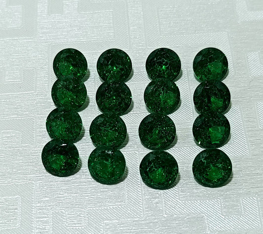 Natural Colombia Green Emerald 5 MM Round 20 Pcs Lot Certified Loose Gemstone