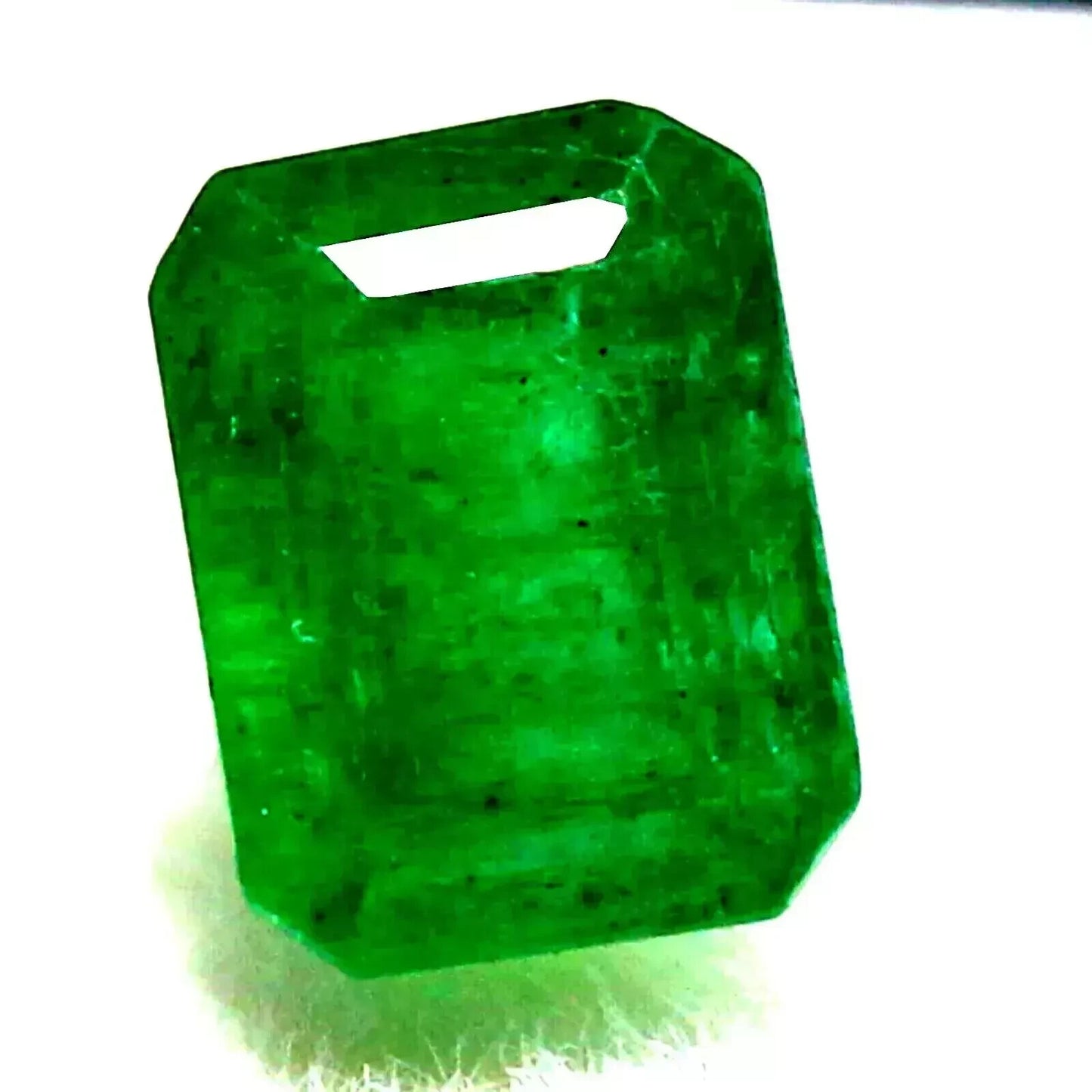 Natural Colombian Green Emerald 18.00 Ct Emerald Cut Loose Gemstone CERTIFIED