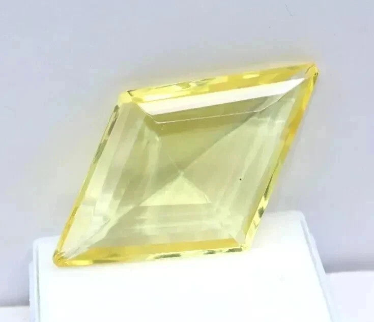 50 Ct Certified Natural Lemon Yellow Flawless Topaz Fancy Cut Loose Gemstone