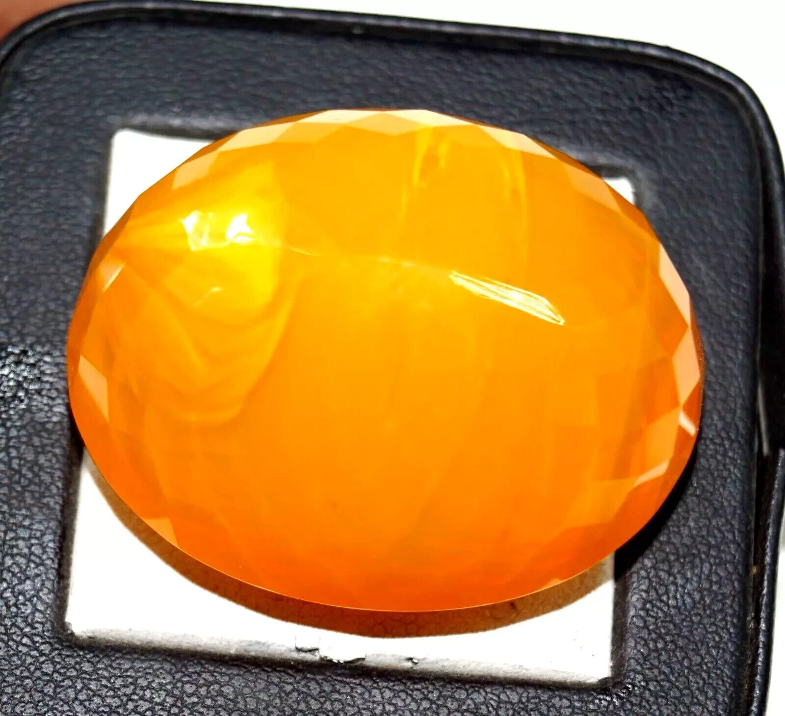 185 Ct Natural Orange Opal Oval Cut Welo Australian EGL Certified Gemstone