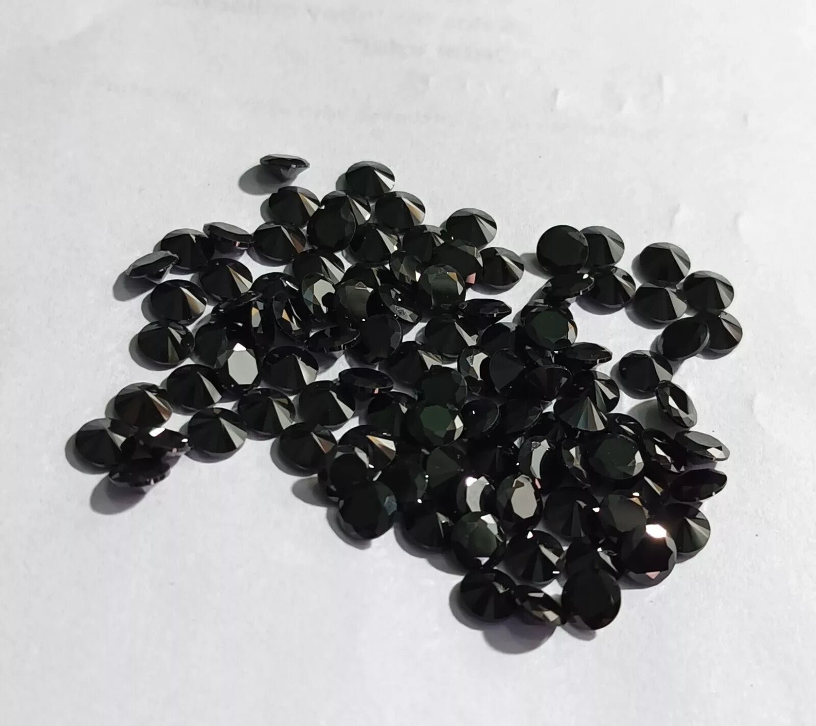 EGL Certified 7 mm Natural Black Sapphire 20 Pcs Lot Round Shape Loose Gemstone