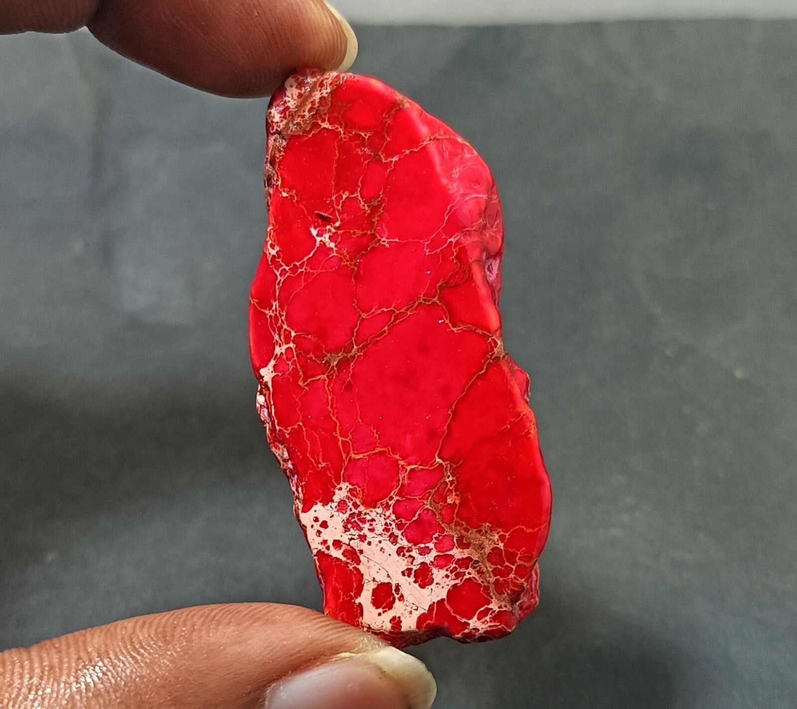 75.35 Ct Natural Arizona Superior Red Turquoise Slab Rough Certified Gemstone