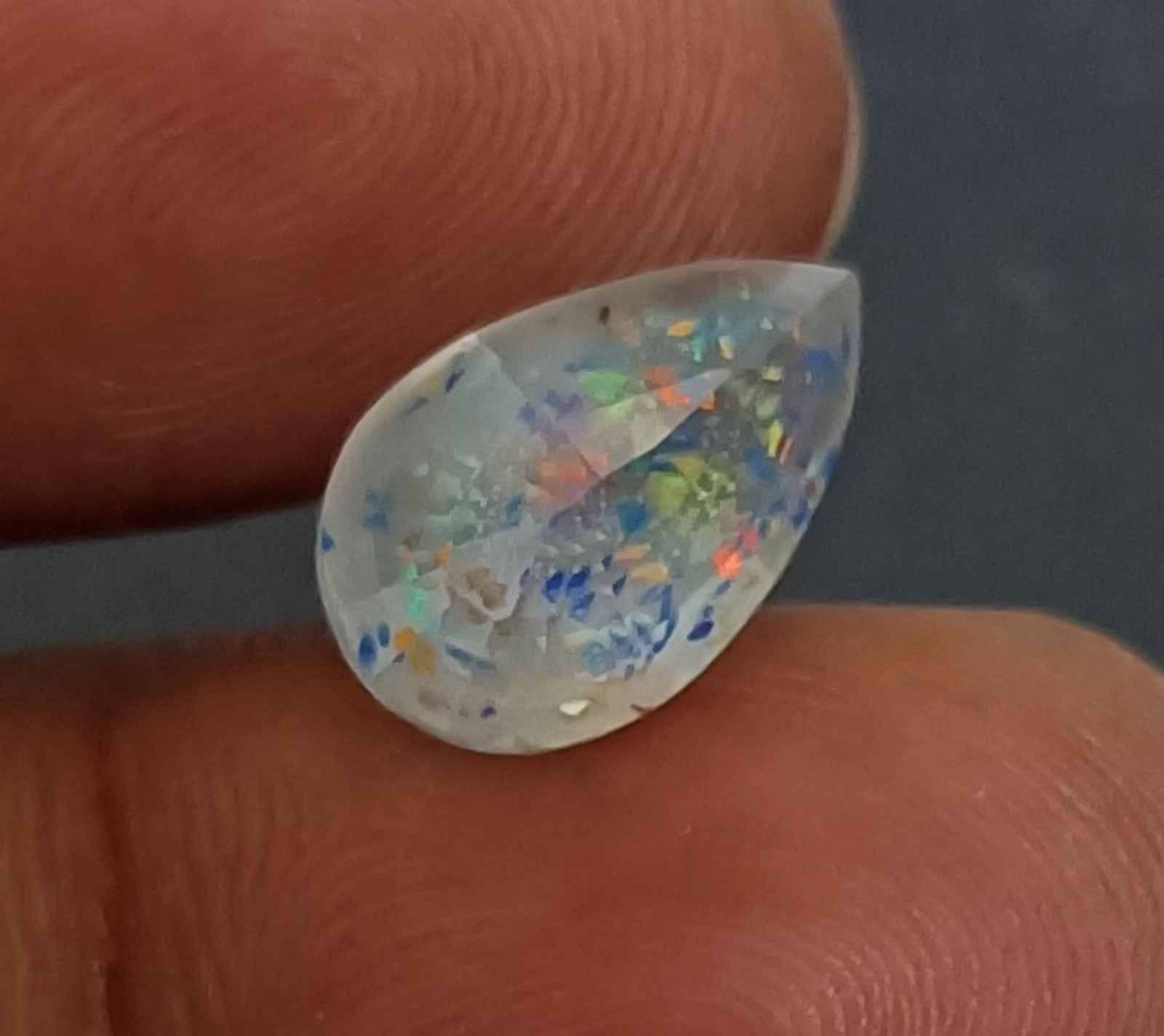 7.20 Ct Lepidocrocite Bloodshot Pear Natural Super Seven Cacoxenite Jewlery Gems