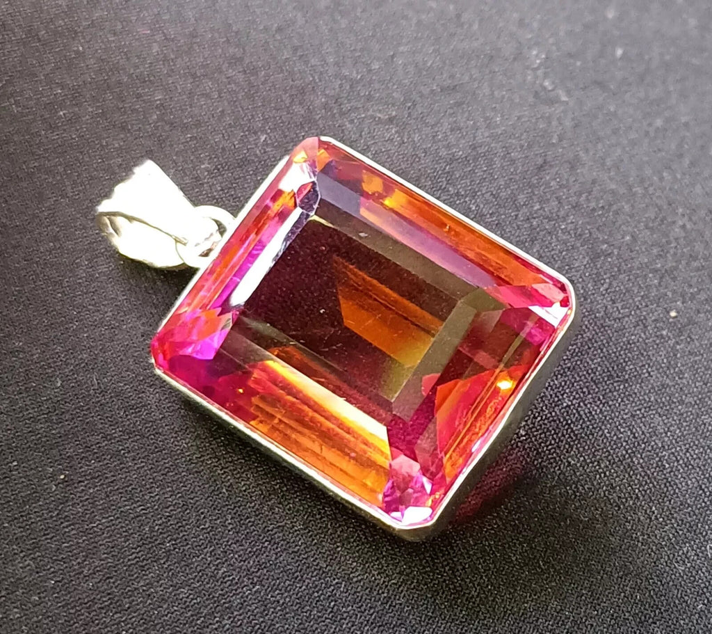 Certified 116 Ct+ Natural Zultanite 7 Color Pendant 925 Silver Loose Gemstone