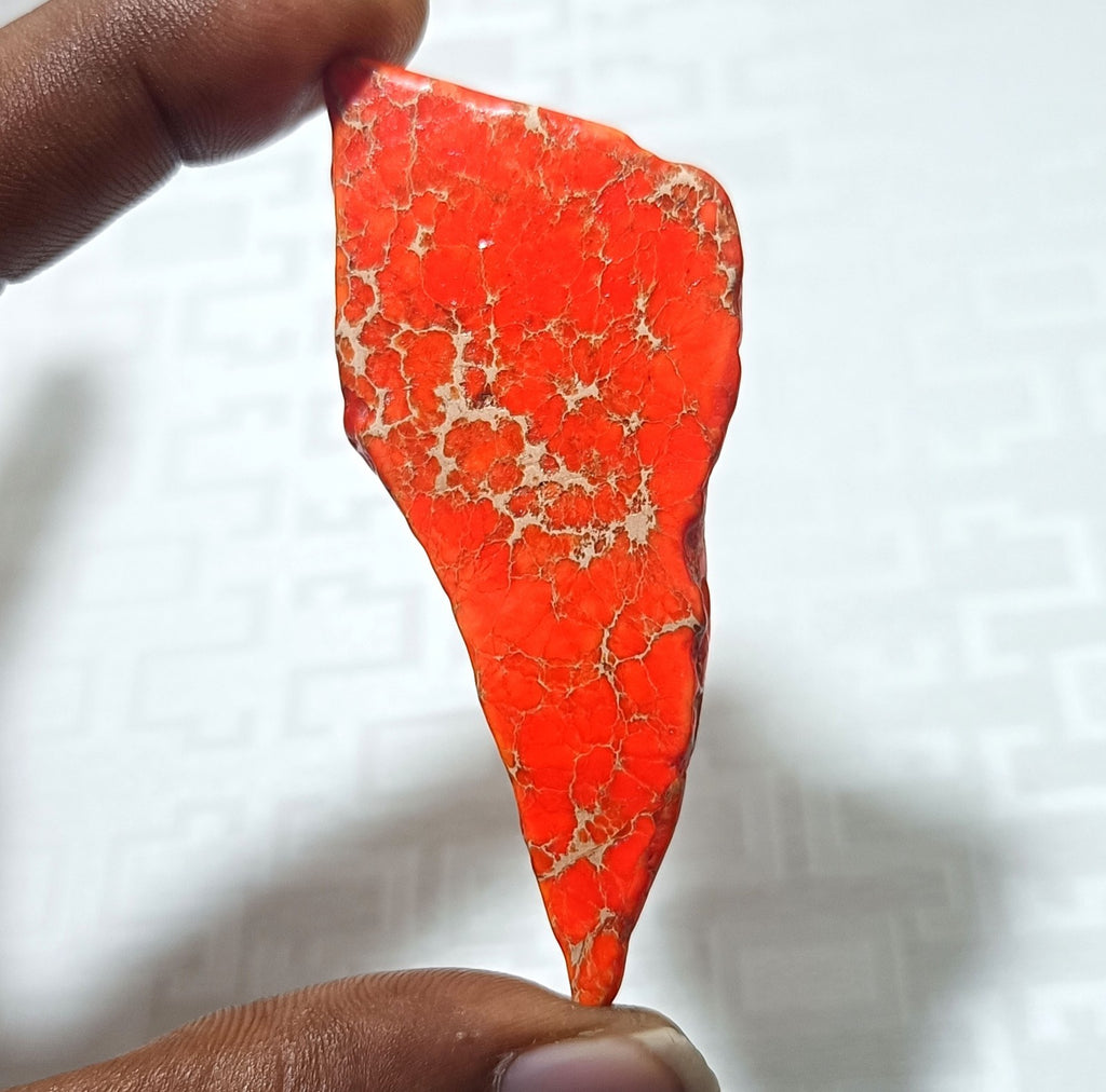 80.45 Ct Natural Arizona Superior Orange Turquoise Slab Rough Certified Gemstone