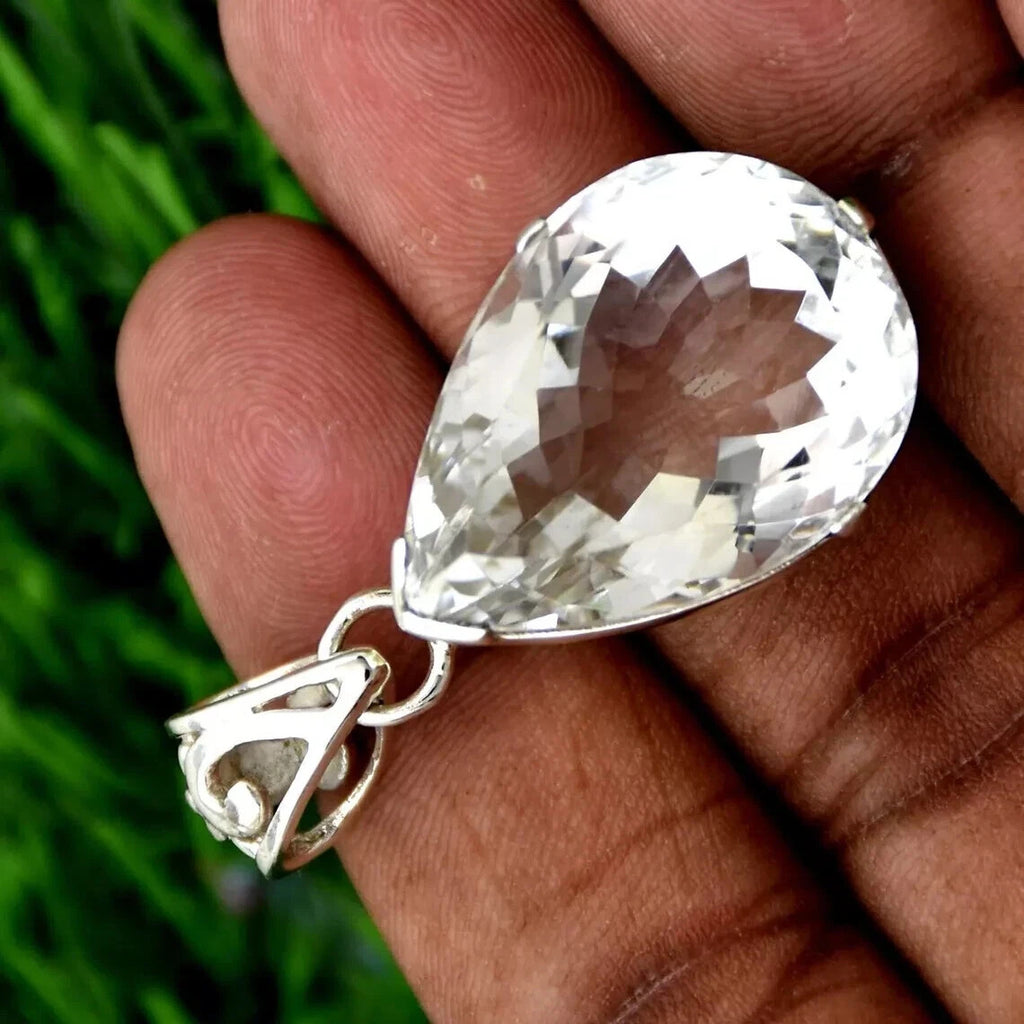 Certified Natural 75.45 Ct Brazilian White Pear Cut Topaz Pendant Loose Gemstone