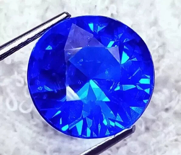 Natural Rare 9.00 Ct Lustrous Blue Sapphire Round Cut Certified Loose Gemstone