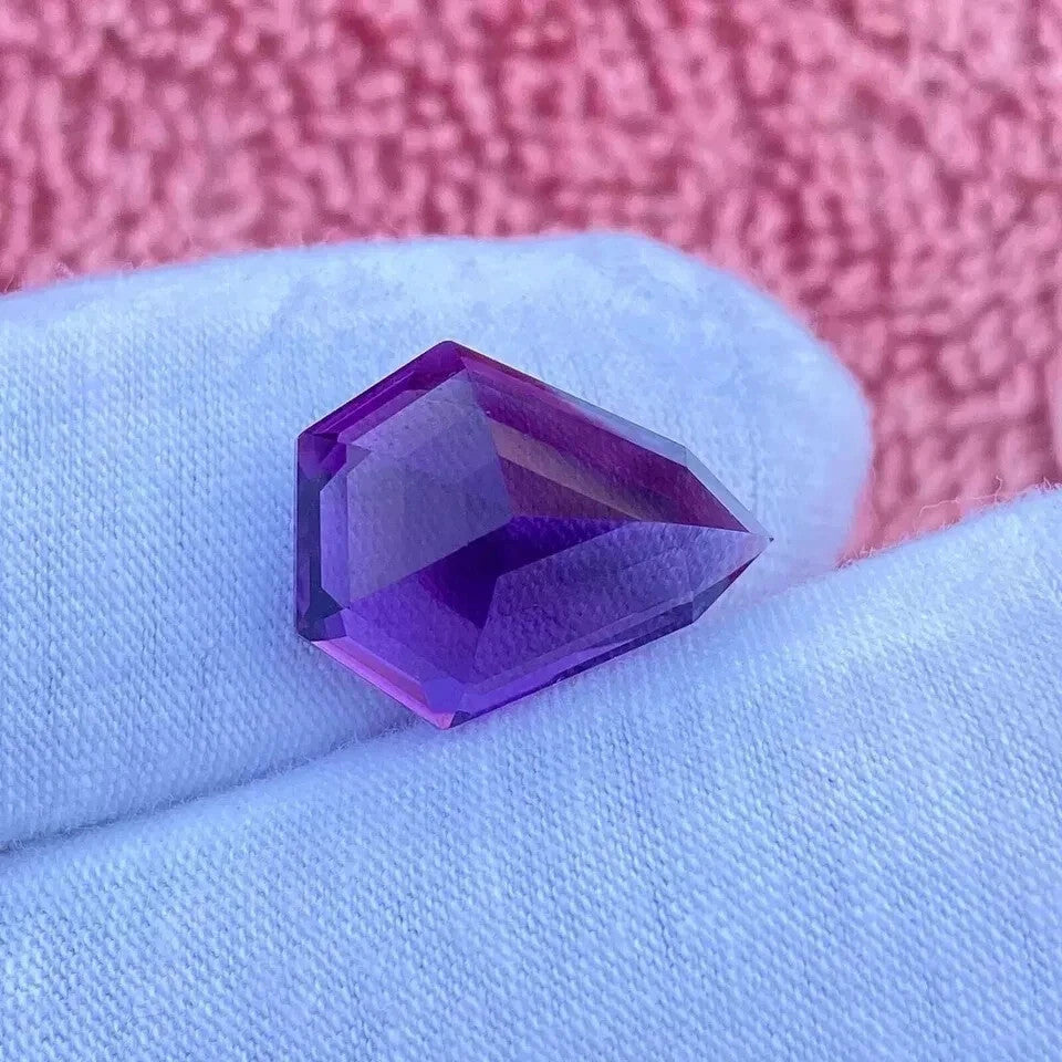 9.45 Ct Natural African Amethyst Fancy Cut Loose Gemstone Certified AA Quality