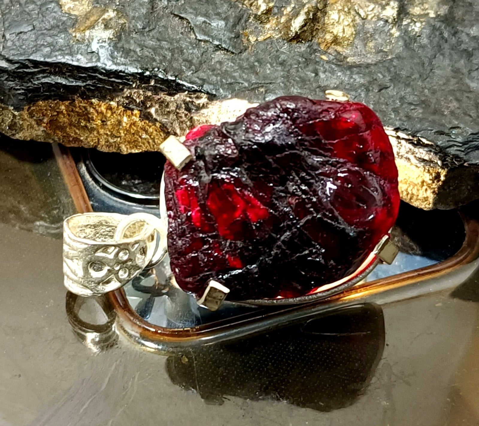 EGL Certified 99.05 Ct Natural PAINITE 925 Solid Silver Pendant LOOSE Gemstone