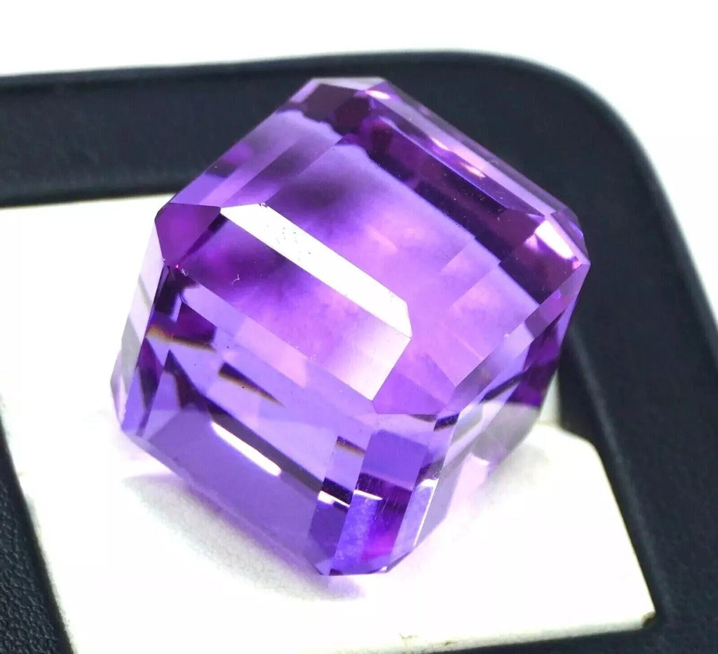 Cube Cut Topaz Purple Pink Color 91.50 Ct Brazilian Loose Gemstone
