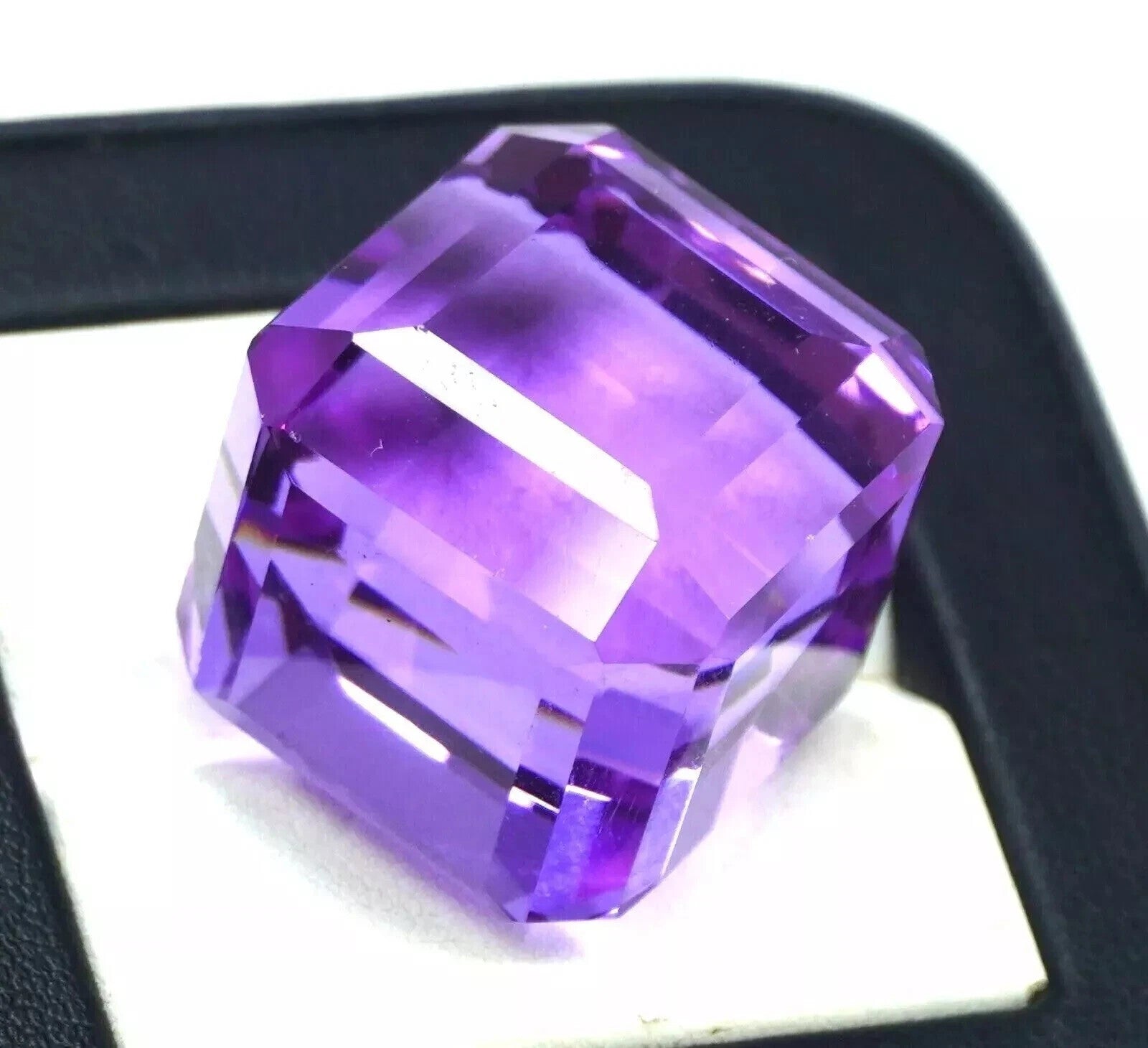 Cube Cut Topaz Purple Pink Color 91.50 Ct Brazilian Loose Gemstone