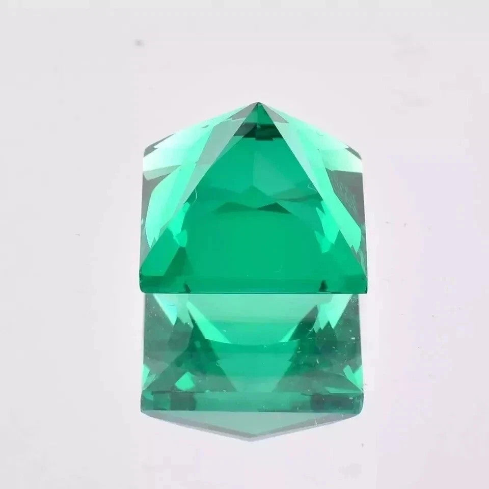 GIE Certified 7.67 Ct Princess Natural Colombian Green Emerald Loose Gemstone