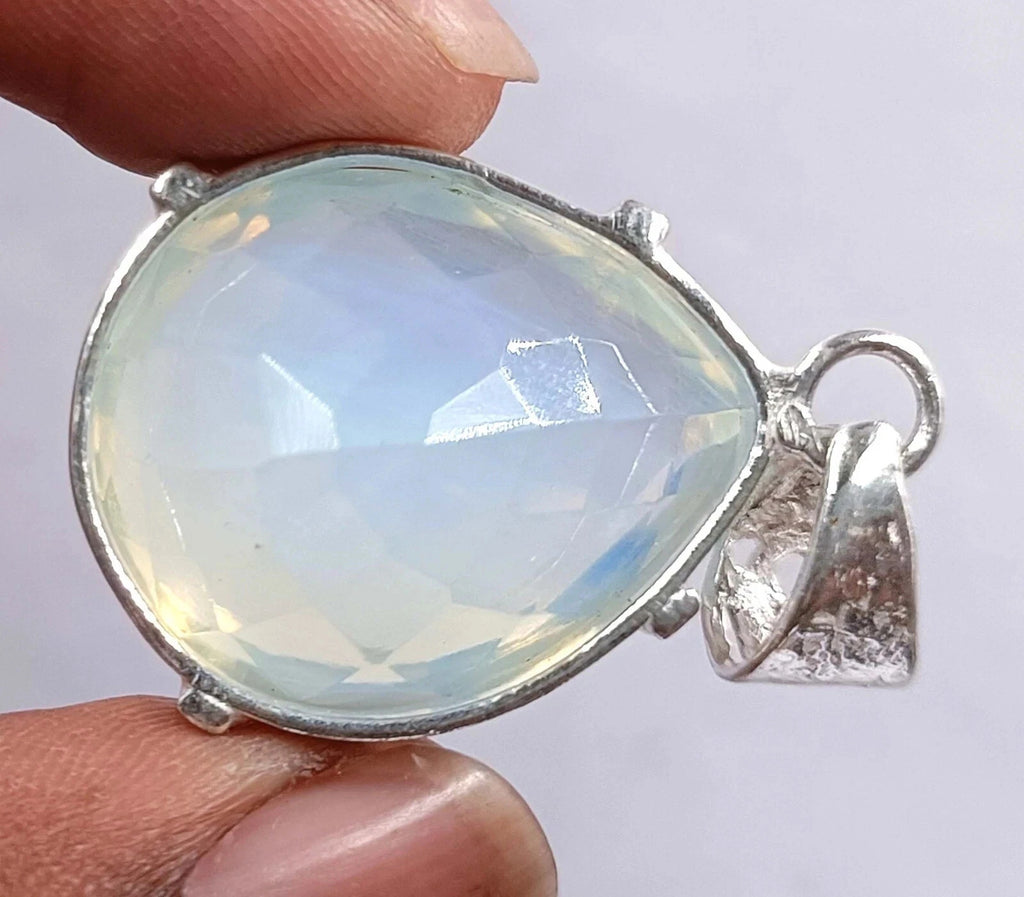 Certified 55.60 Ct Natural Opal Pear Cut 925 Solid Silver Pendant Loose Gemstone