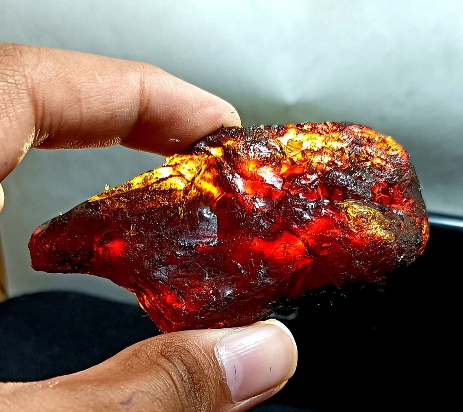 154.10 Ct Natural Honey Baltic Amber Untreated Specimen Certified Rough Gemstone