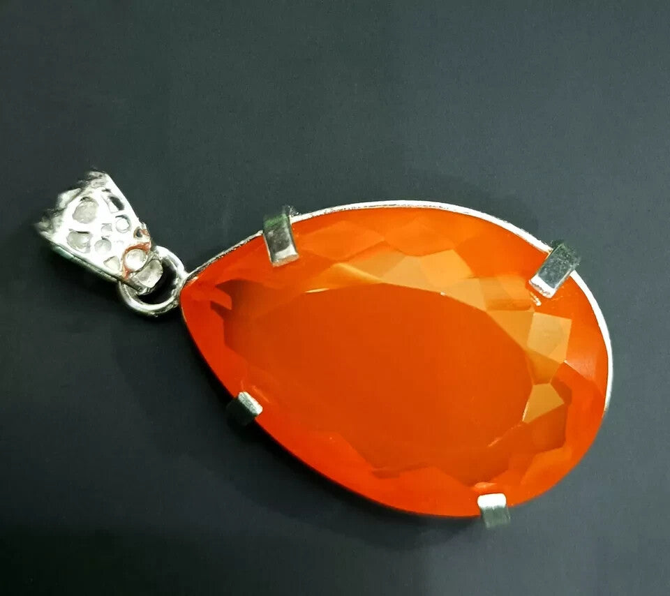 Certified 85.80 Ct Natural Opal Pear Cut 925 Solid Silver Pendant Loose Gemstone