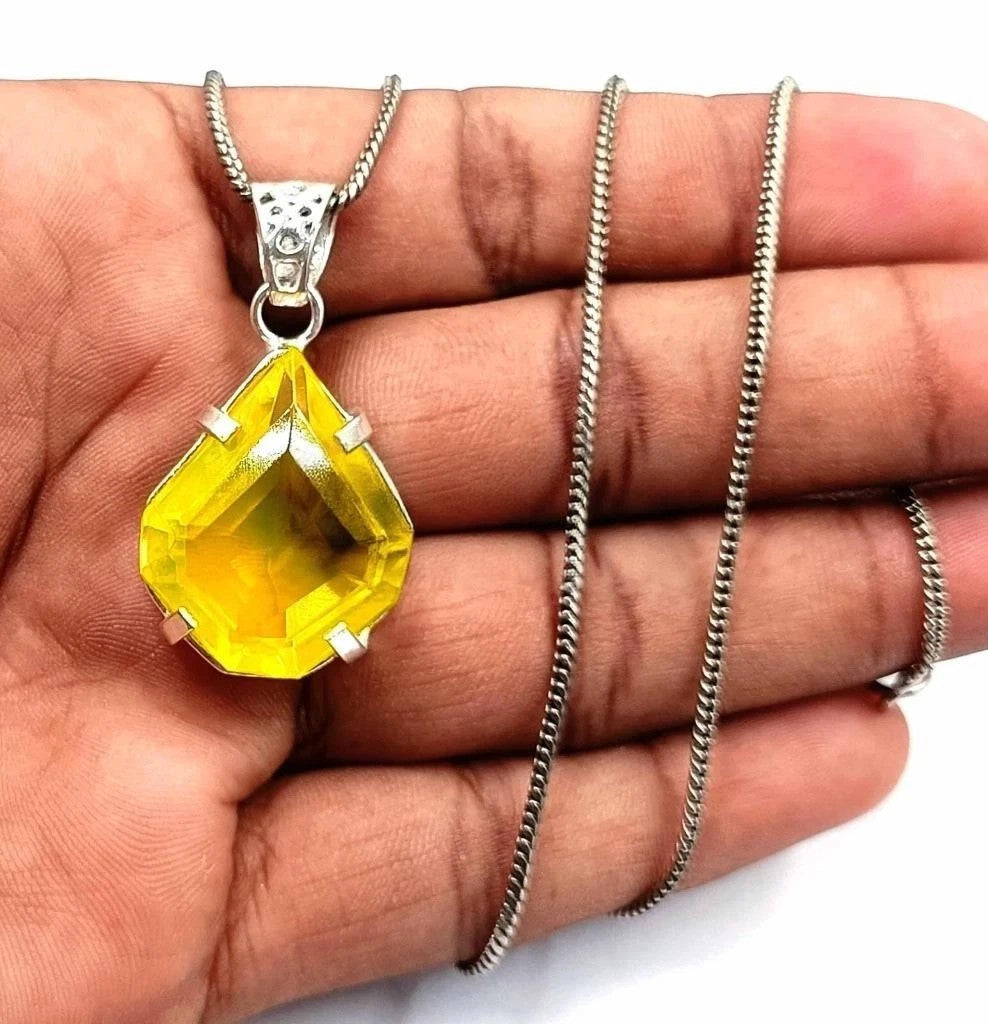 42 CT GIE Certified Natural Welo Opal 925 Solid Silver Pendant Loose Gemstone