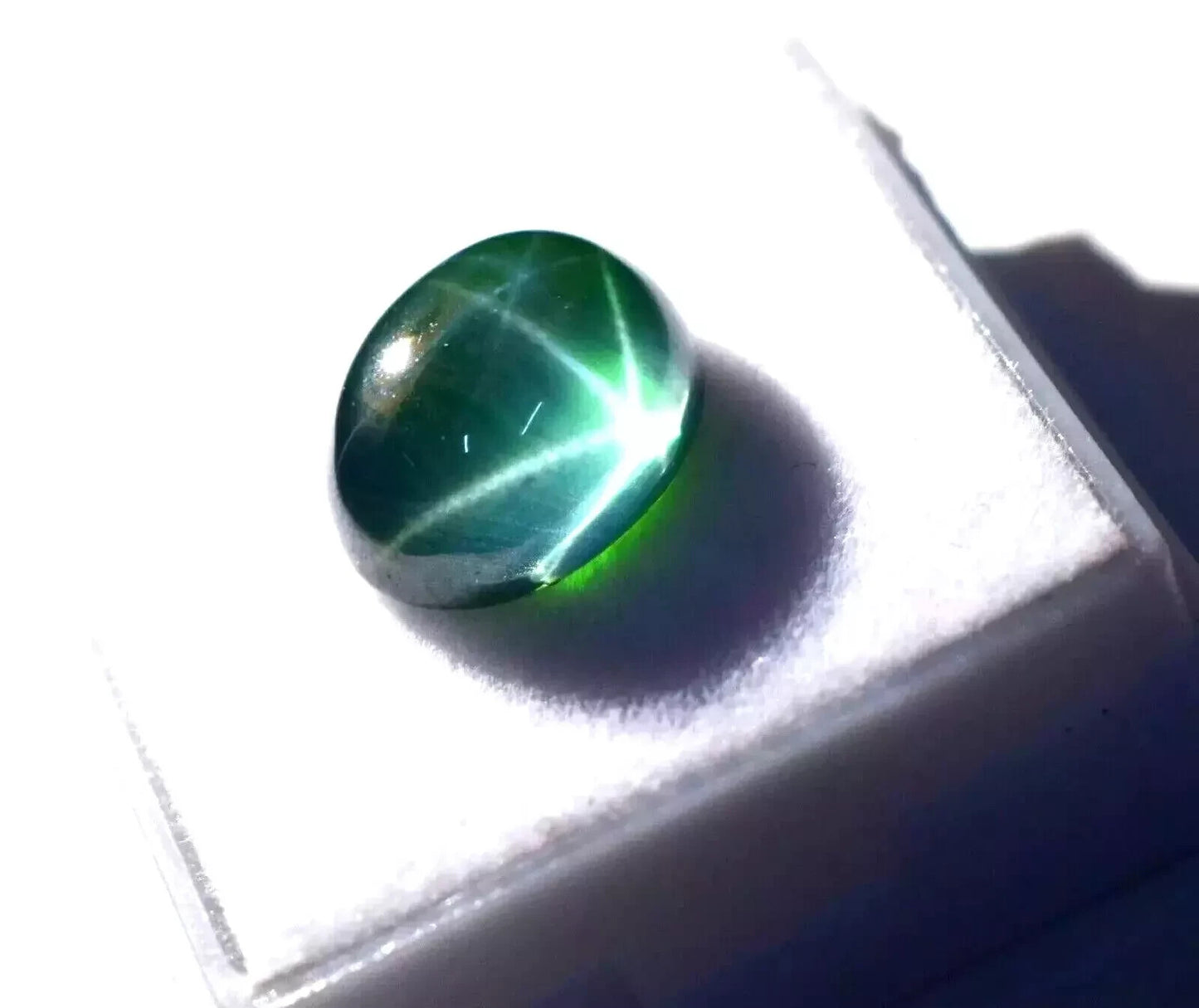 Natural Green Star Sapphire New 7.50 CT Cabochon Cut Loose Certified Gemstone
