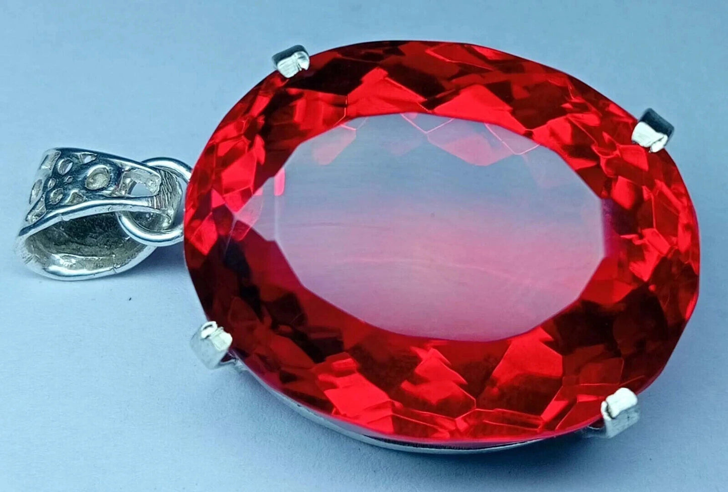 Red Topaz Locket Oval Cut 93.05 Ct Pendant Natural Gemstone EGL Certified