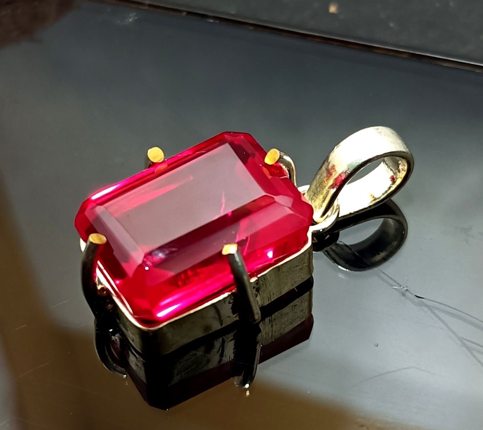 EGL Certified 45.20 Ct Natural RUBY 925 Solid Silver Pendant Loose Gemstone