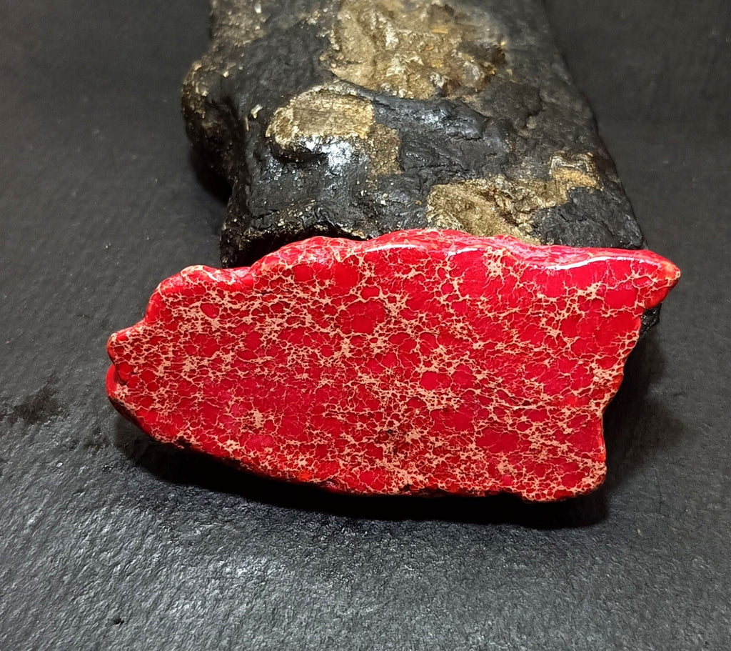 82.15 Ct Natural Arizona Superior Red Turquoise Slab Rough Certified Gemstone