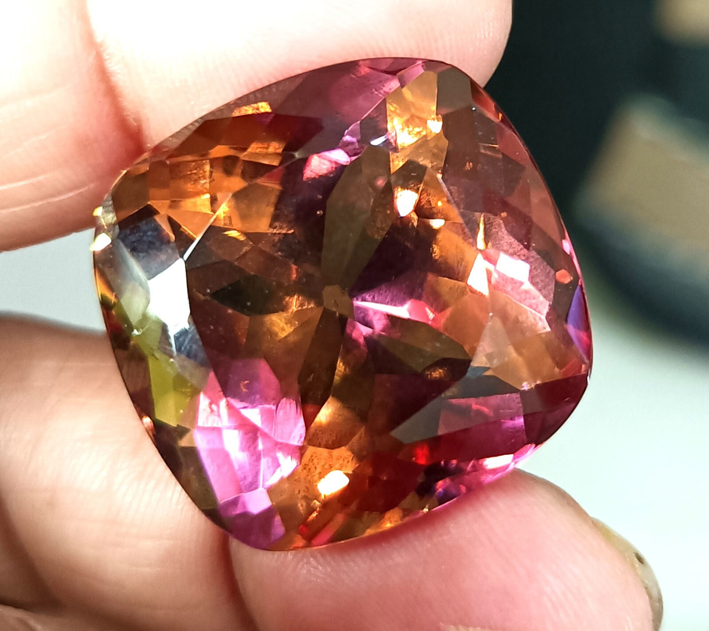 NATURAL Zultanite (7 Color-Change) Loose Certified GEMSTONE Cushion Cut 63.45 Ct