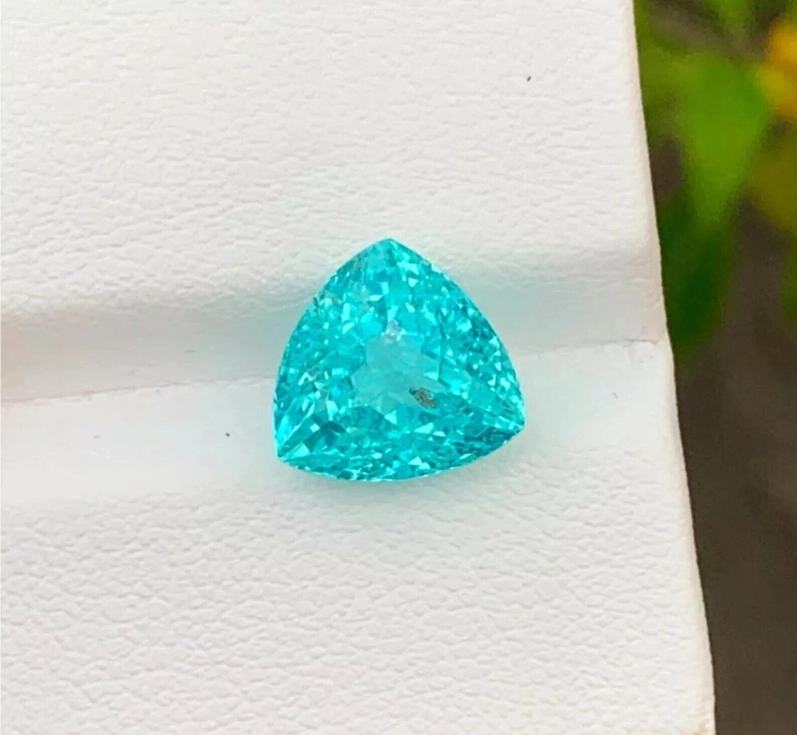 7.25 Ct Certified Natural Blue Paraiba Tourmaline Loose Trillion Cut Gemstone