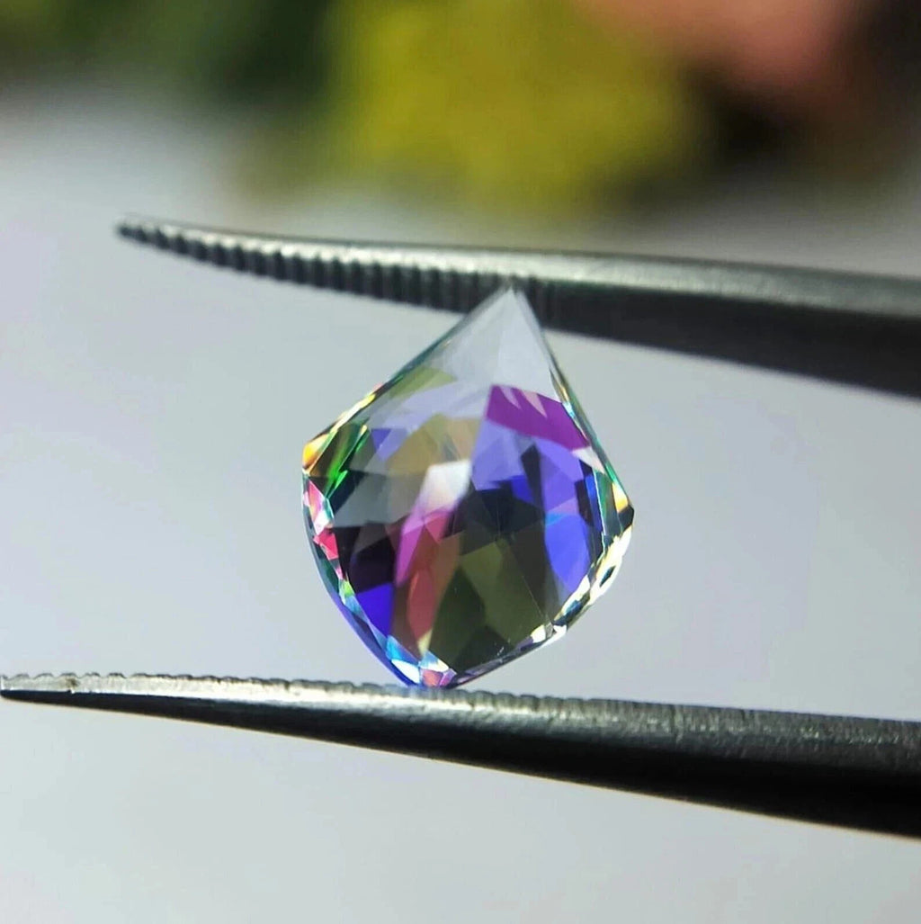 51 Ct Natural Mystic Topaz Loose Rainbow Color Fancy Cut Certified Gemstone