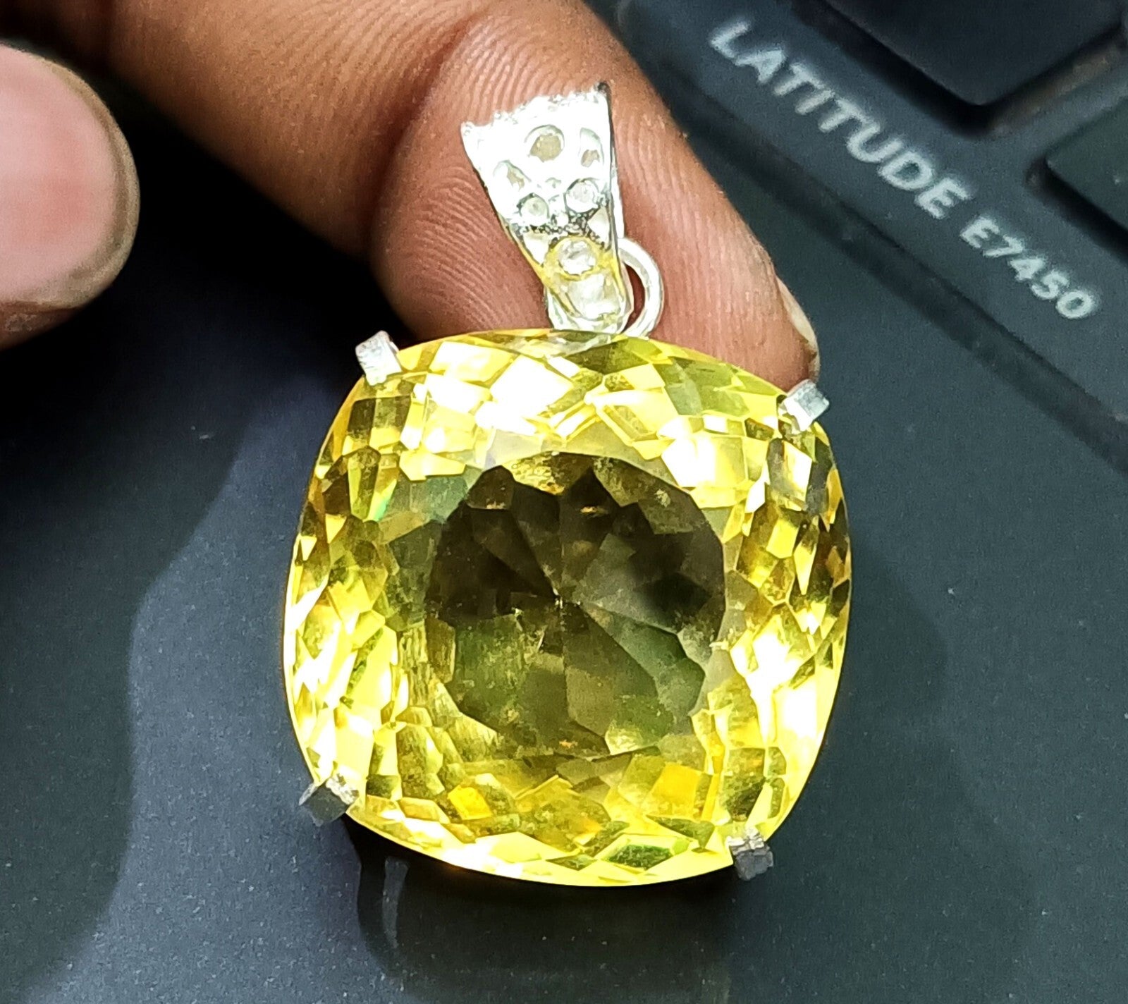 Certified Natural 85.70 Ct Brazilian Cushion Cut Topaz Pendant Loose Gemstone