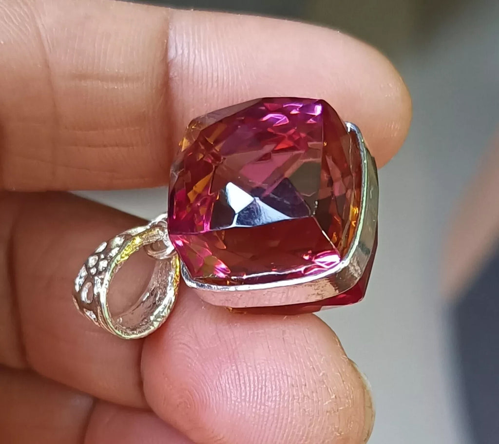 Certified 54.10 Ct+ Natural Zultanite 7 Color Pendant 925 Silver Loose Gemstone