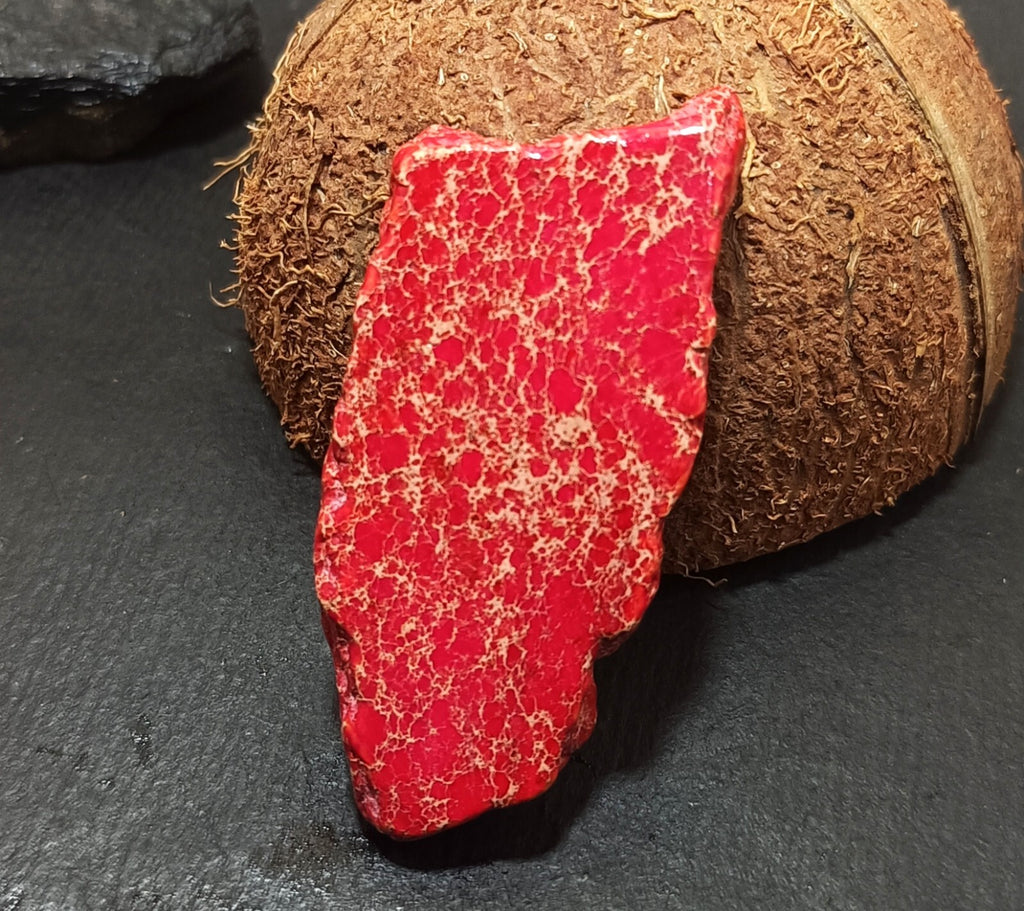 82.15 Ct Natural Arizona Superior Red Turquoise Slab Rough Certified Gemstone